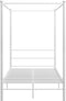 vidaXL - Hemelbedframe - metaal - wit - 120x200 - cm