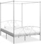 vidaXL - Hemelbedframe - metaal - wit - 140x200 - cm