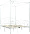vidaXL - Hemelbedframe - metaal - wit - 140x200 - cm