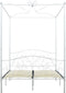 vidaXL - Hemelbedframe - metaal - wit - 140x200 - cm