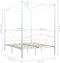 vidaXL - Hemelbedframe - metaal - wit - 140x200 - cm