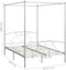 vidaXL - Hemelbedframe - metaal - wit - 160x200 - cm