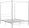 vidaXL - Hemelbedframe - metaal - wit - 160x200 - cm