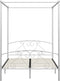 vidaXL - Hemelbedframe - metaal - wit - 160x200 - cm