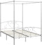 vidaXL - Hemelbedframe - metaal - wit - 160x200 - cm