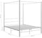 vidaXL - Hemelbedframe - metaal - wit - 160x200 - cm