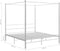 vidaXL - Hemelbedframe - metaal - wit - 180x200 - cm