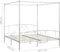vidaXL - Hemelbedframe - metaal - wit - 180x200 - cm