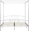 vidaXL - Hemelbedframe - metaal - wit - 180x200 - cm