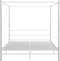 vidaXL - Hemelbedframe - metaal - wit - 180x200 - cm