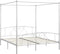 vidaXL - Hemelbedframe - metaal - wit - 180x200 - cm