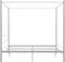 vidaXL - Hemelbedframe - metaal - wit - 180x200 - cm
