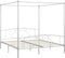vidaXL - Hemelbedframe - metaal - wit - 200x200 - cm