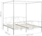 vidaXL - Hemelbedframe - metaal - wit - 200x200 - cm