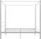 vidaXL - Hemelbedframe - metaal - wit - 200x200 - cm