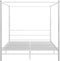 vidaXL - Hemelbedframe - metaal - wit - 200x200 - cm
