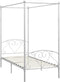 vidaXL - Hemelbedframe - metaal - wit - 90x200 - cm