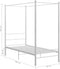 vidaXL - Hemelbedframe - metaal - wit - 90x200 - cm