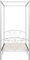 vidaXL - Hemelbedframe - metaal - wit - 90x200 - cm