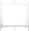 vidaXL - Hemelbedframe - metaal - wit - 90x200 - cm