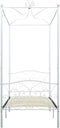 vidaXL - Hemelbedframe - metaal - wit - 90x200 - cm
