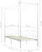 vidaXL - Hemelbedframe - metaal - wit - 90x200 - cm