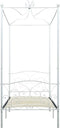 vidaXL - Hemelbedframe - metaal - wit - 90x200 - cm