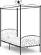vidaXL - Hemelbedframe - metaal - zwart - 100x200 - cm