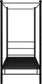 vidaXL - Hemelbedframe - metaal - zwart - 100x200 - cm