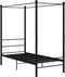 vidaXL - Hemelbedframe - metaal - zwart - 100x200 - cm