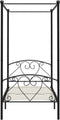 vidaXL - Hemelbedframe - metaal - zwart - 100x200 - cm