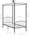 vidaXL - Hemelbedframe - metaal - zwart - 100x200 - cm