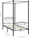 vidaXL - Hemelbedframe - metaal - zwart - 100x200 - cm