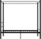 vidaXL - Hemelbedframe - metaal - zwart - 100x200 - cm