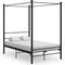 vidaXL - Hemelbedframe - metaal - zwart - 120x200 - cm