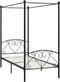 vidaXL - Hemelbedframe - metaal - zwart - 120x200 - cm