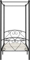 vidaXL - Hemelbedframe - metaal - zwart - 120x200 - cm