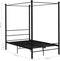 vidaXL - Hemelbedframe - metaal - zwart - 140x200 - cm