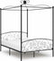 vidaXL - Hemelbedframe - metaal - zwart - 140x200 - cm