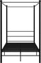 vidaXL - Hemelbedframe - metaal - zwart - 140x200 - cm