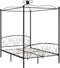 vidaXL - Hemelbedframe - metaal - zwart - 140x200 - cm