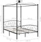vidaXL - Hemelbedframe - metaal - zwart - 140x200 - cm