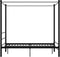 vidaXL - Hemelbedframe - metaal - zwart - 140x200 - cm