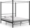 vidaXL - Hemelbedframe - metaal - zwart - 160x200 - cm