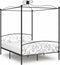 vidaXL - Hemelbedframe - metaal - zwart - 160x200 - cm