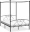 vidaXL - Hemelbedframe - metaal - zwart - 160x200 - cm