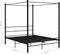 vidaXL - Hemelbedframe - metaal - zwart - 160x200 - cm