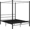 vidaXL - Hemelbedframe - metaal - zwart - 160x200 - cm