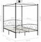 vidaXL - Hemelbedframe - metaal - zwart - 160x200 - cm