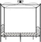 vidaXL - Hemelbedframe - metaal - zwart - 160x200 - cm